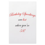 58 Birthday Spanking Personalized Stationery