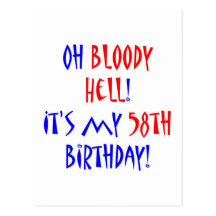 58 Bloody Hell Post Cards