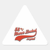 58 never looked so good triangle stickers
