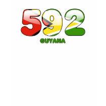 592 Area code for Guyana t-shirts