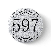 597 Area Code Pinback Button