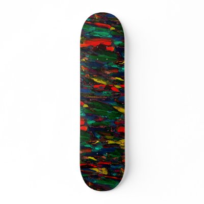$59.95 City Life Skateboard Abstract Modern Colors by galleriaofart