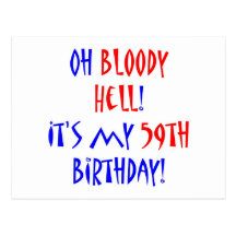 59 Bloody Hell Post Cards