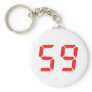 59 fifty-nine red alarm clock digital number key chains