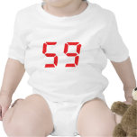 59 fifty-nine red alarm clock digital number shirts