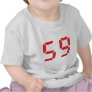 59 fifty-nine red alarm clock digital number tshirt