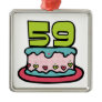 59 Year Old Birthday Cake Christmas Ornaments