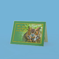59th Birthday Card with Great Horned Owl cards