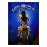 59th Birthday girl with 59 tattooed on her bottom Card
