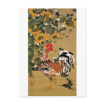 5. 向日葵雄鶏図, 若冲 Sunflower and Rooster, Jakuchū Post Cards