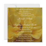 5.25x5.25 Yellow Flower Petals Wedding Invitation