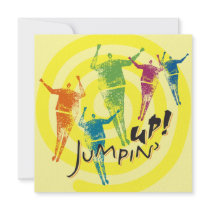 5.25x5.25 Yellow Jumpin' Up! Invitation