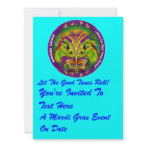 5.5" x 7.5" Portrait  Party Time Creatives Invite