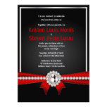 5.5x7.5"  Glamour Luxury Pearls Wedding Invitation invitations