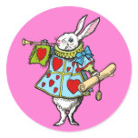 $5.95 Alice in Wonderland Sticker Rabbit Heart Red