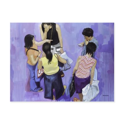 5 amigos postcard by HectorFernandez