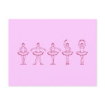 5 Ballet Positions postcards