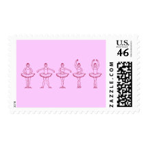 5 Ballet Positions Stamps