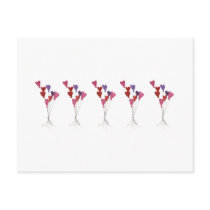 5 Balloon Hearts Postcard by ginyhogan 5 Balloon Hearts Postcard