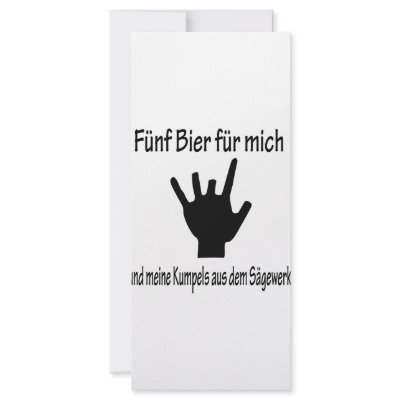 5 bier für mich und meine kumpels icon rack card by TomaniacLines