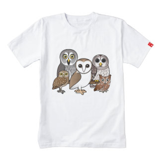 5 Birdorable Owls Zazzle HEART T-Shirt