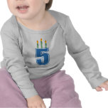 5 Birthday Candles (Blue / Green) Tee Shirts