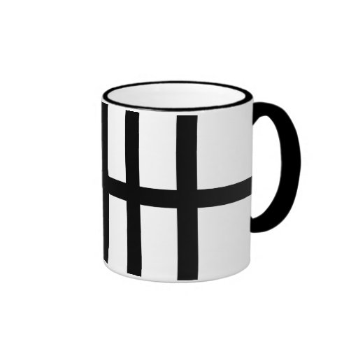 5 Bisected Black Lines Coffee Mug
