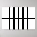 5 Bisected Black Lines Posters