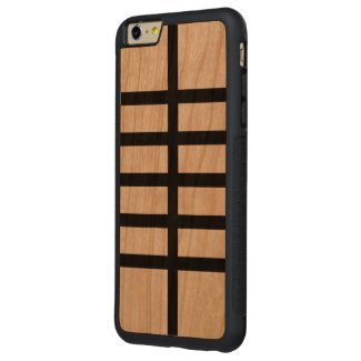 5 Bisected Black Lines Carved® Cherry iPhone 6 Plus Bumper Case