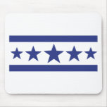 5 blue stars mouse pad
