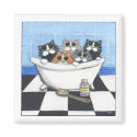 5 Cats Taking A Bath - Cat Magnet by LisaMarieArt 5 Cats Taking A Bath - Cat Magnet