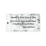 5 Clouds, Original Form , art by Steevus Personalized Address Label