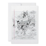 5 Clouds Pen Doodle Notebook Paper Sketch Custom Invitations