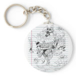5 Clouds Pen Doodle Notebook Paper Sketch Keychains