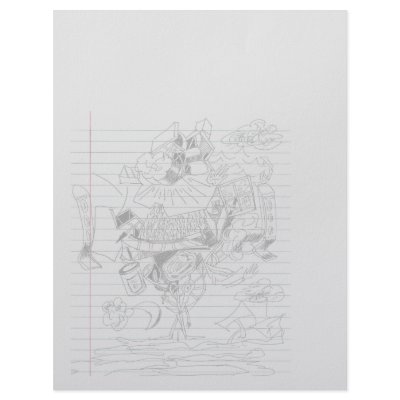 5 Clouds Pen Doodle Notebook Paper Sketch Customized Letterhead by SusansZooCrew