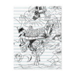 5 Clouds Pen Doodle Notebook Paper Sketch Postcards