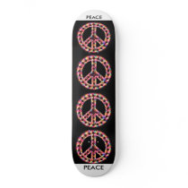 5-color peace skateboard