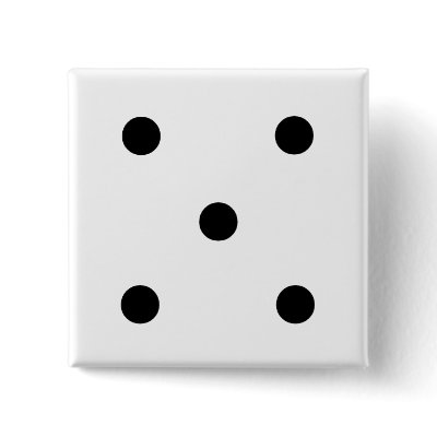 5 Dice button by nikinonsense