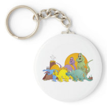 5 Dinosaur Friends Keychain