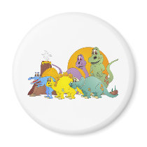 5 Dinosaur Friends Refrigerator Magnets