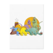 5 Dinosaur Friends Post Cards