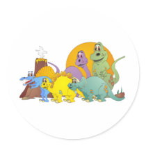 5 Dinosaur Friends Sticker