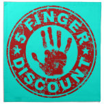 5 Finger Discount Logo - Strawberry Napkin