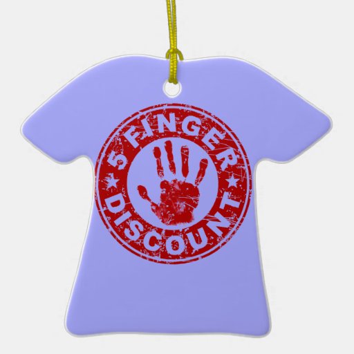 5 Finger Discount Logo - Strawberry Ornaments
