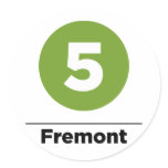 5-fremont-black round sticker