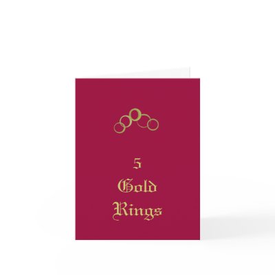 5 Gold Rings - Holiday cards by Horseshoes3