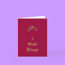 5 Gold Rings - Holiday cards cards