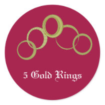 5 Gold Rings - Holiday stickers