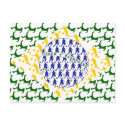 5 gold stars soccer player flag of brazil postcards by BrazilShirt 5 gold stars soccer player flag of brazil postcards