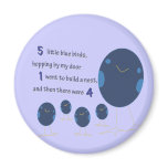 5 Little Birds Refrigerator Magnet